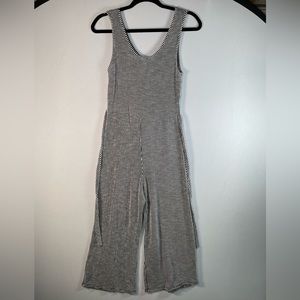 Cute black and white striped jumpsuit